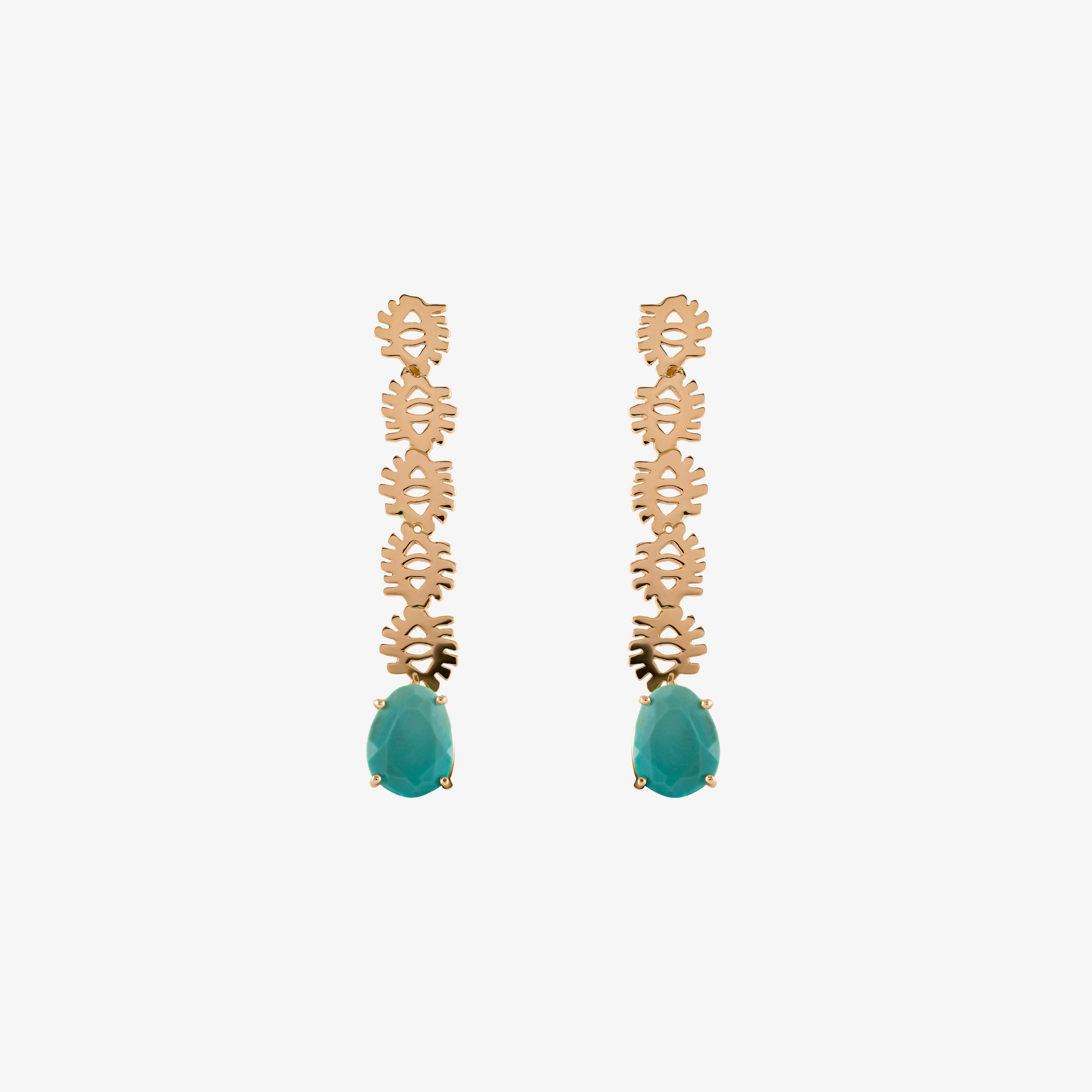 YA EIN - Gold & Turquoise Earrings