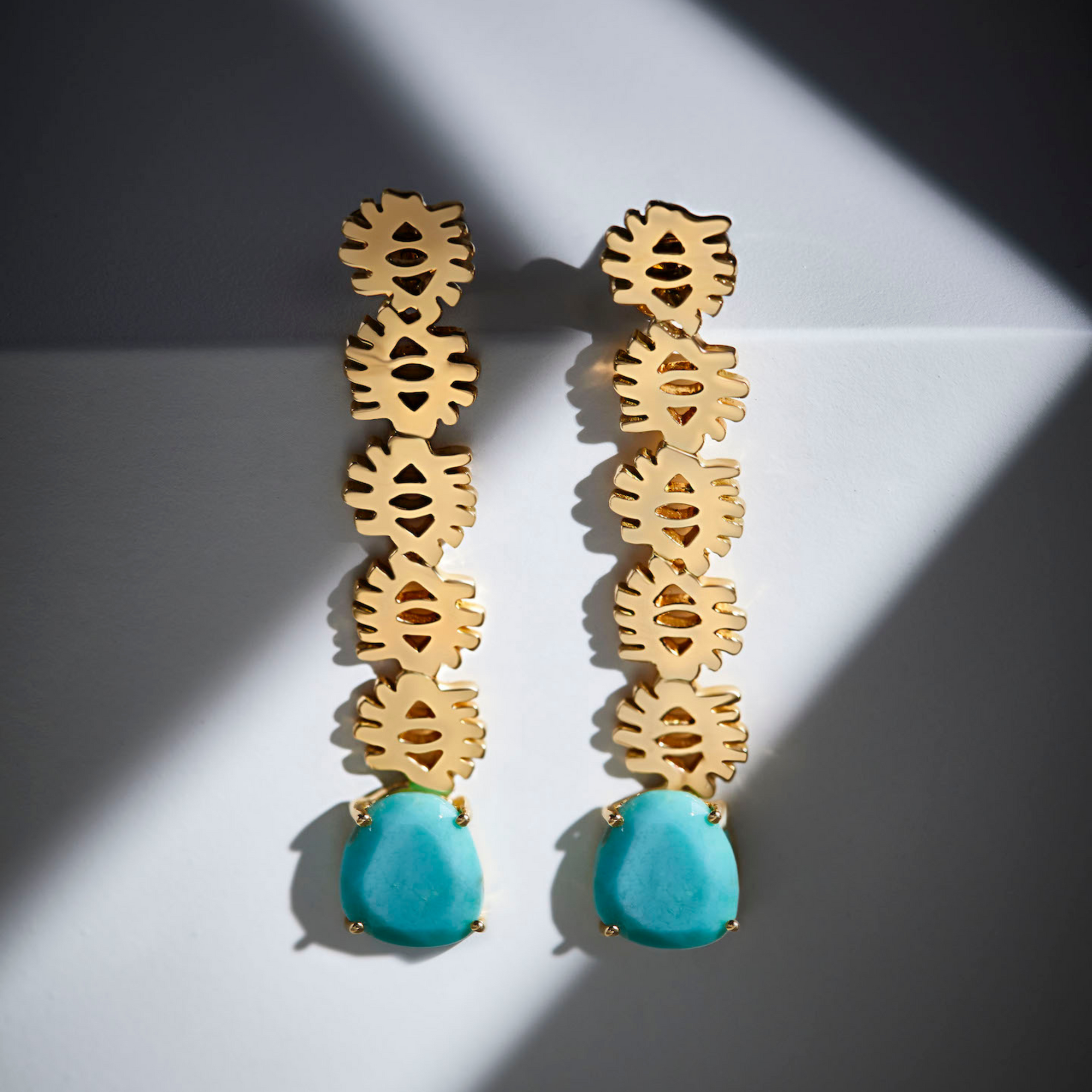 YA EIN - Gold & Turquoise Earrings