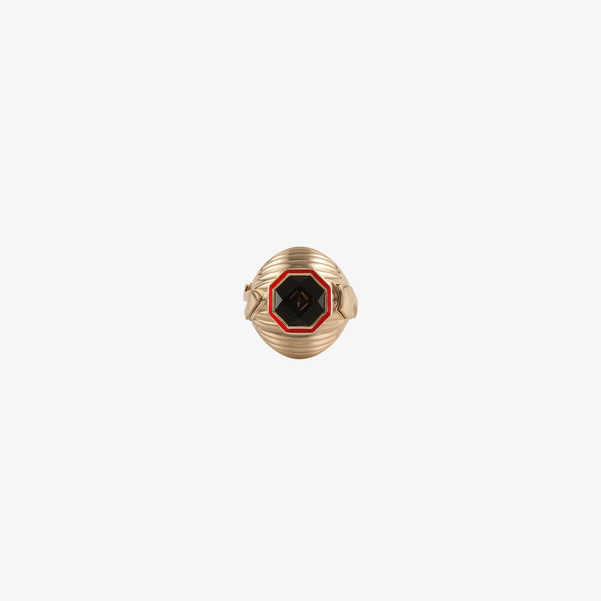 TAIM - 18K Gold, Enamel & Quartz "Love" Ring