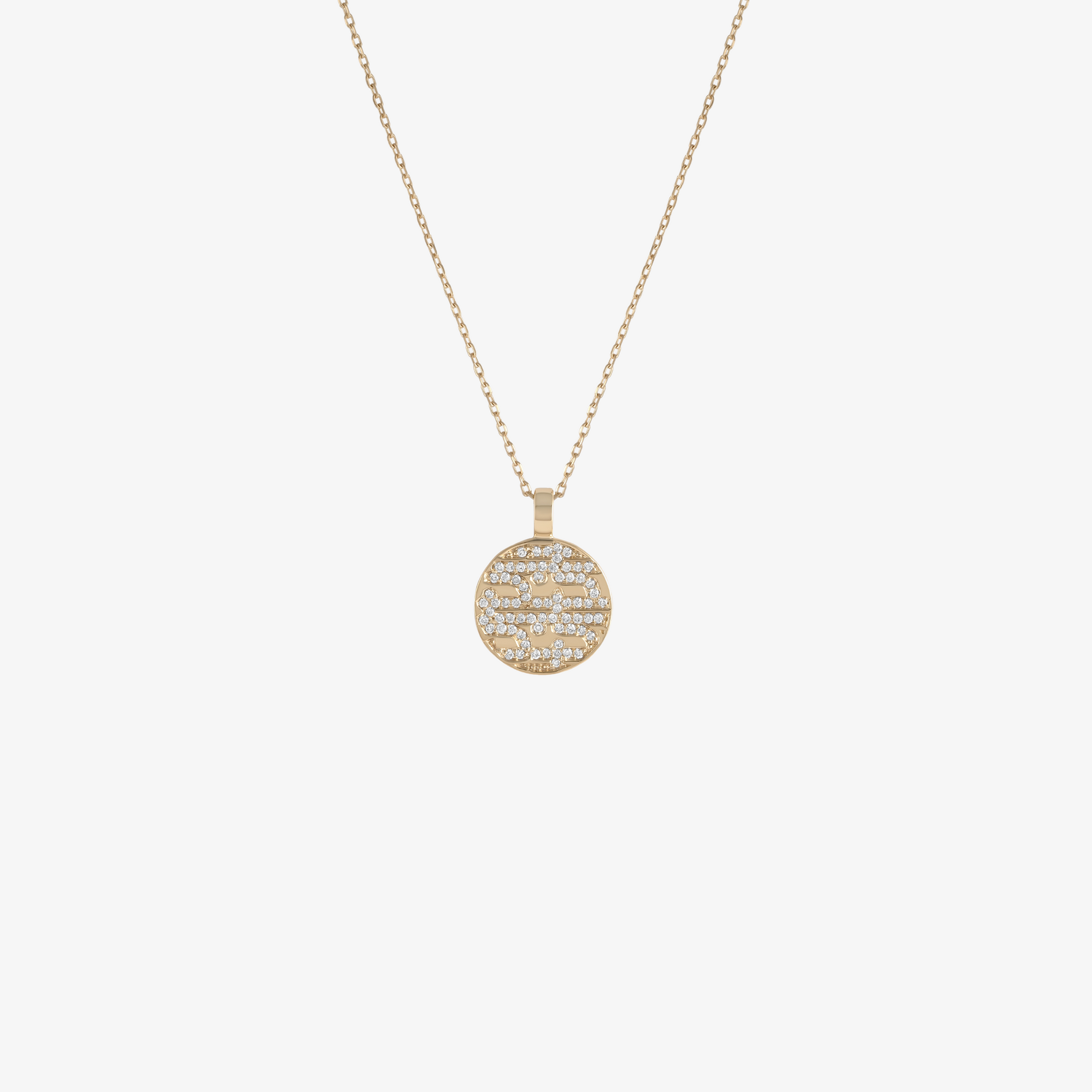 NASJ - 18K Gold & Diamond "Love" Necklace