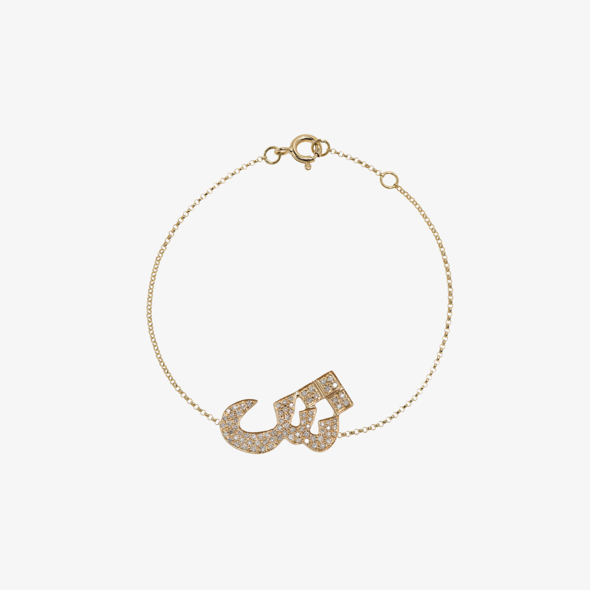 OULA - Gold & Diamond Letter Bracelet