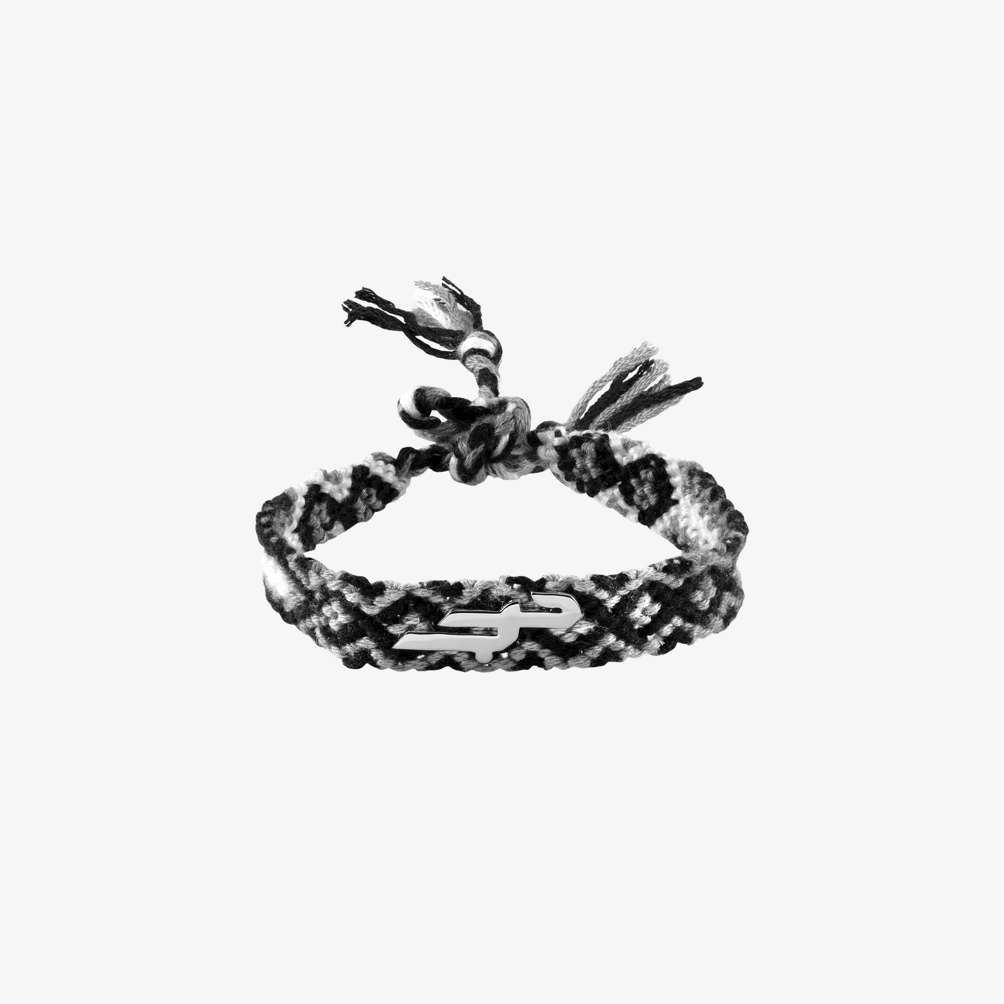 SILVER - Silver "Love" Fabric Bracelet