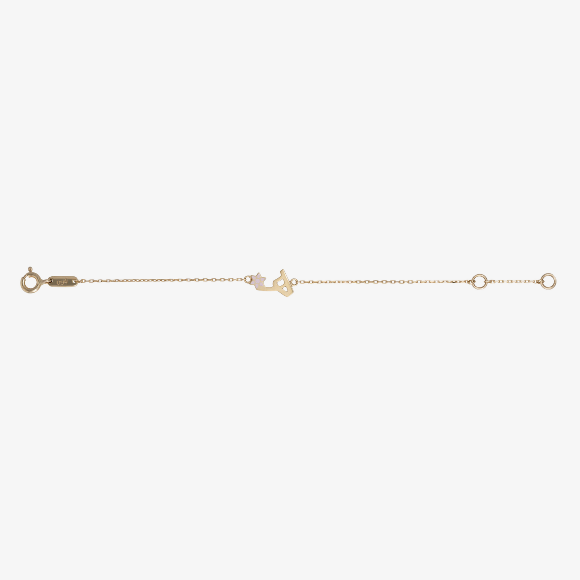 TINY BLING - 18K Gold & Enamel Letter Bracelet