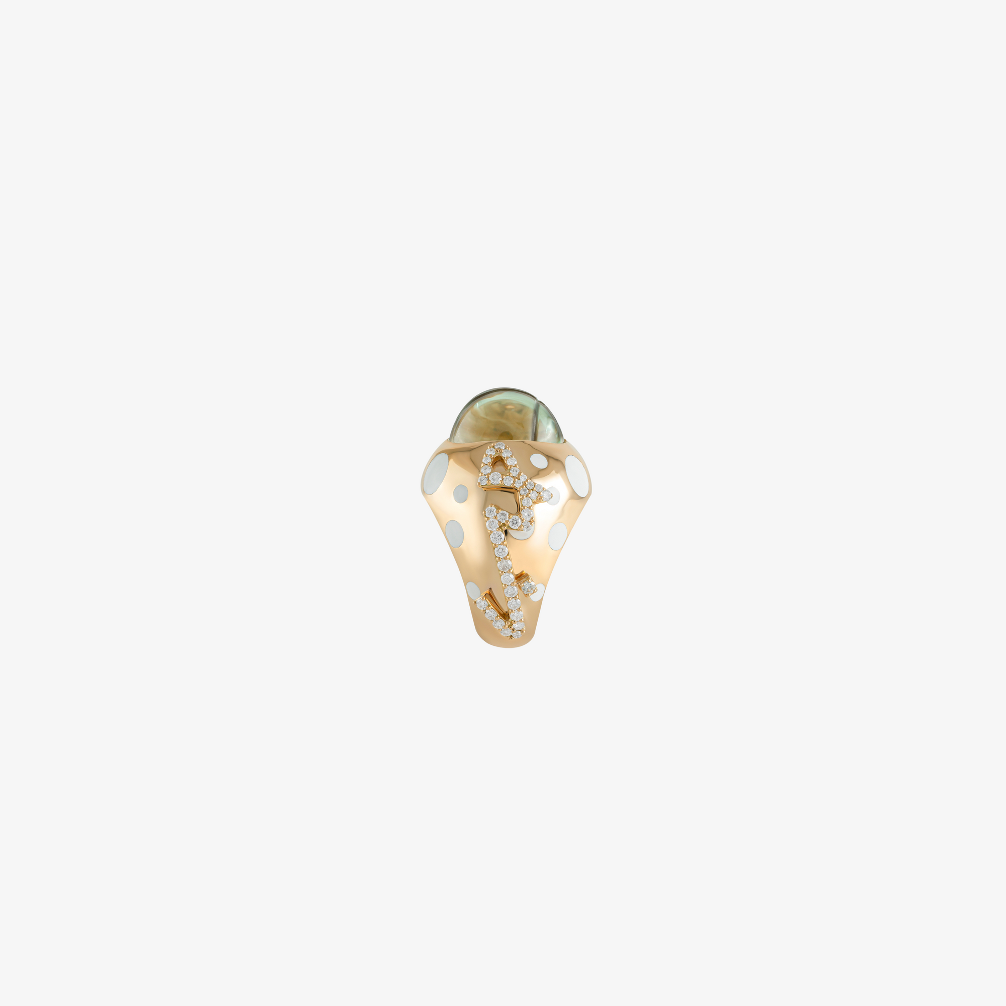 TAIM - Gold, Diamond & Enamel "Love" Ring