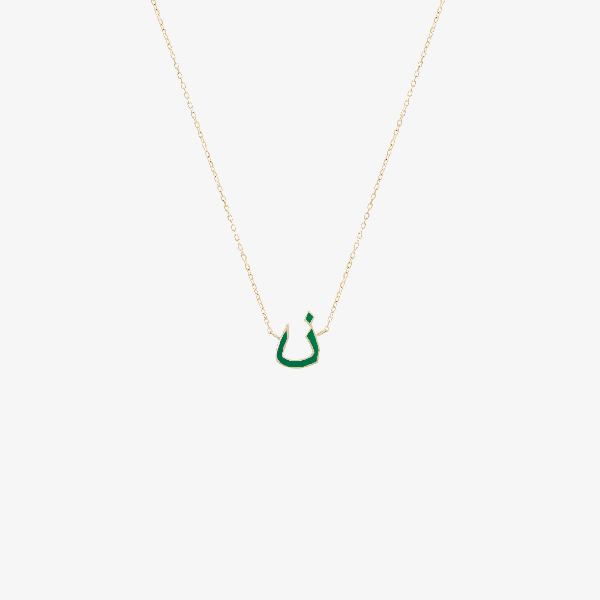 OULA - Gold & Enamel Letter Necklace