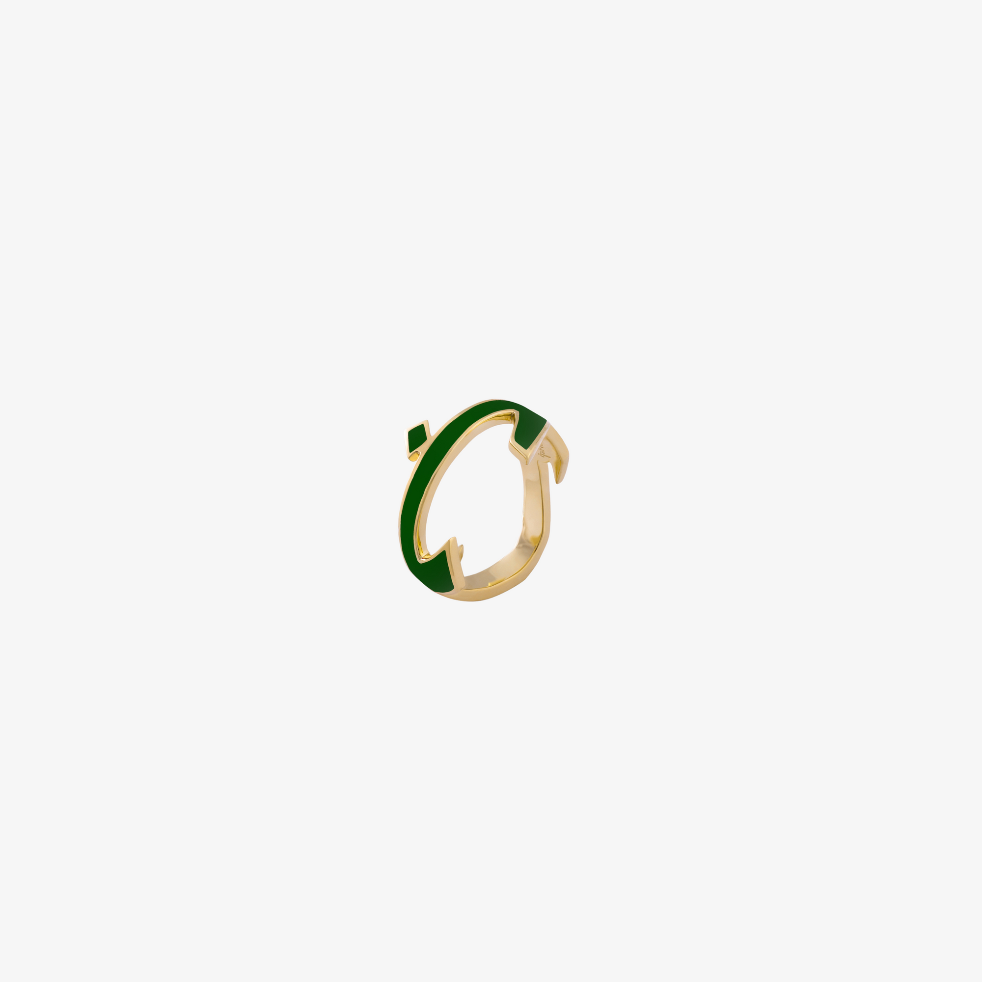 HOBBI - 18K Gold & Enamel "Love" Ring