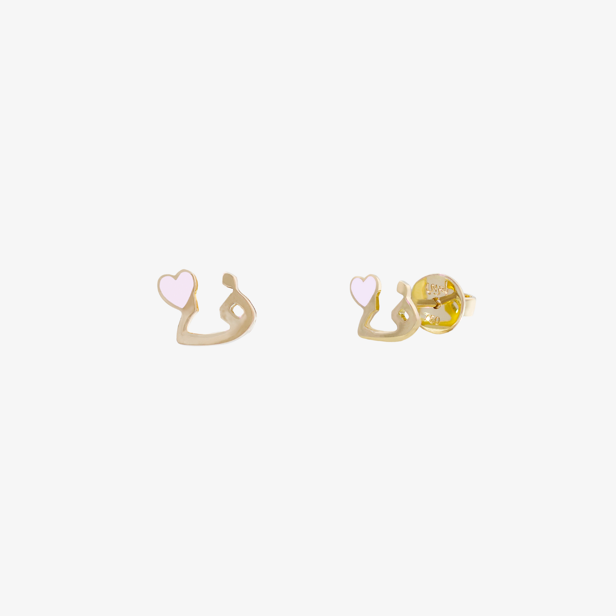 TINY BLING - 18K Gold & Enamel Letter Earrings