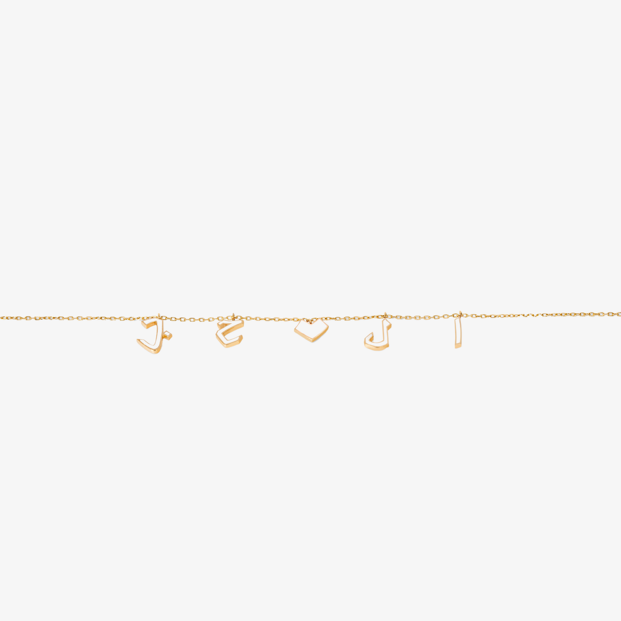 OULA - Gold & Enamel "The Love" Bracelet with Heart Charm