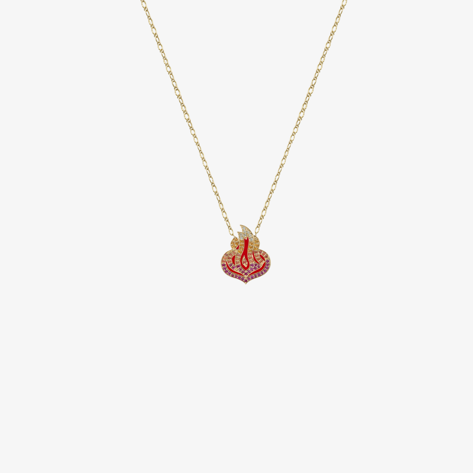 HOBAK NAR — 18K Gold Multi Stone Enamel Necklace