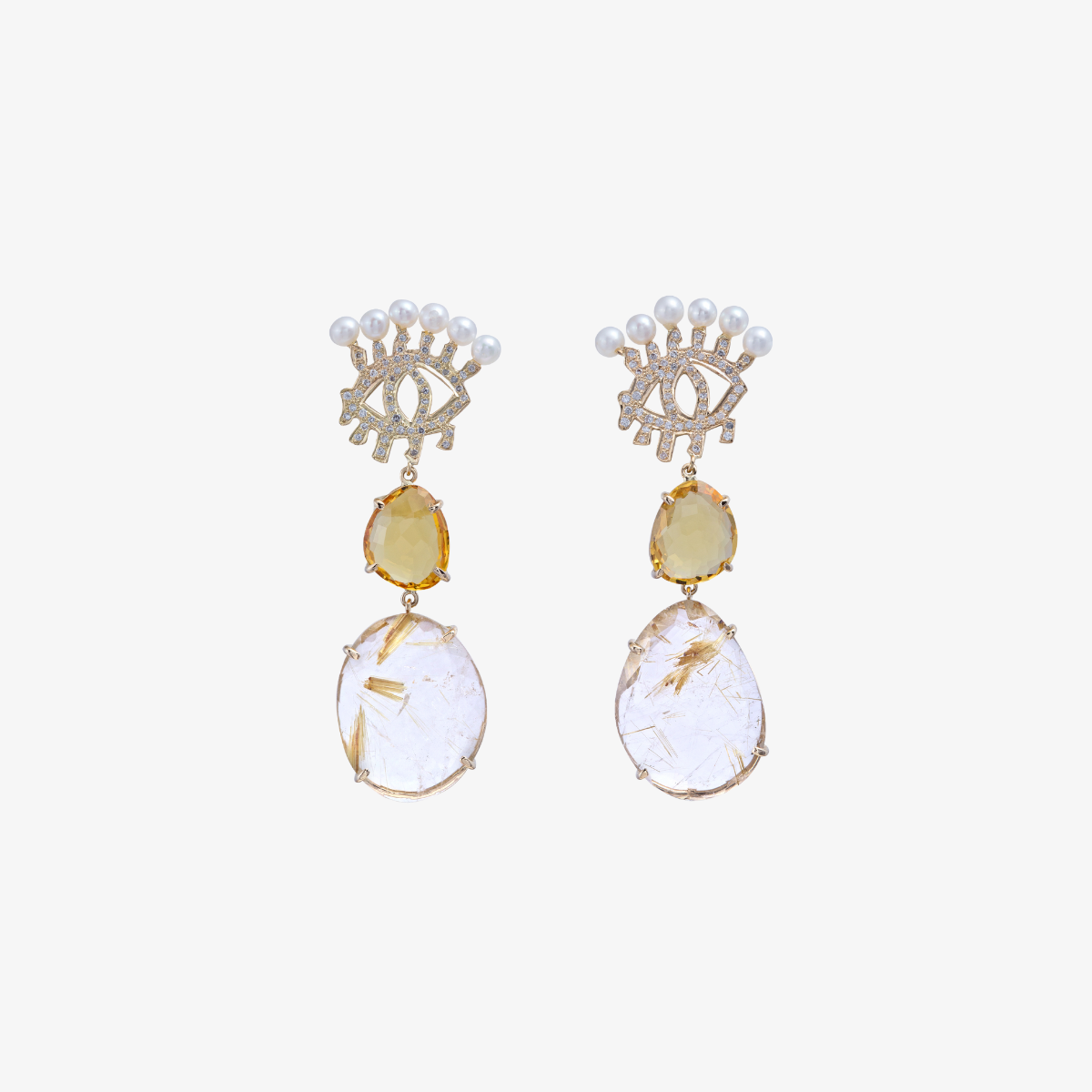 YA EIN - 18K Gold & White Diamonds Earrings (NAJLAA)