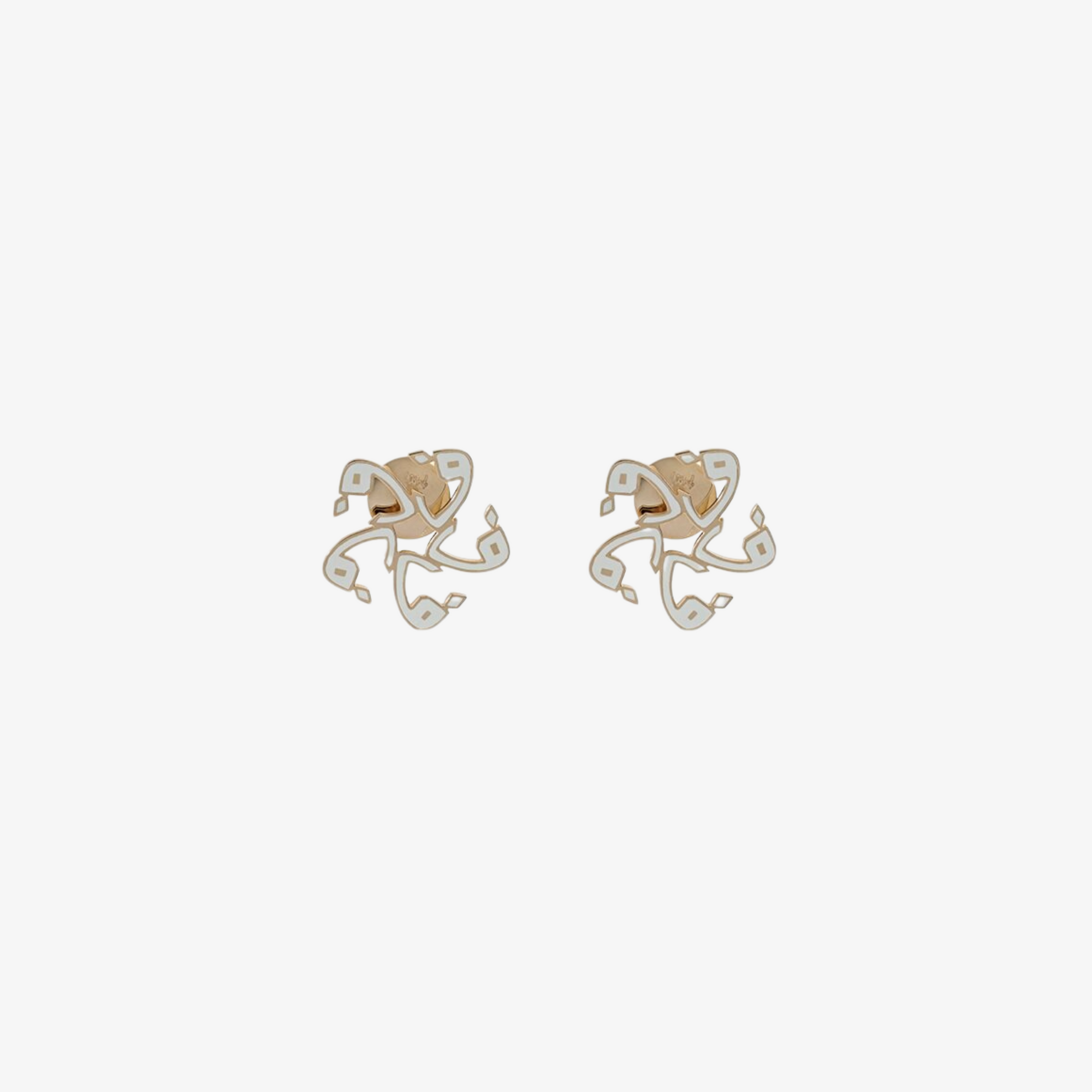 OULA —  Gold & Enamel Letter Earrings