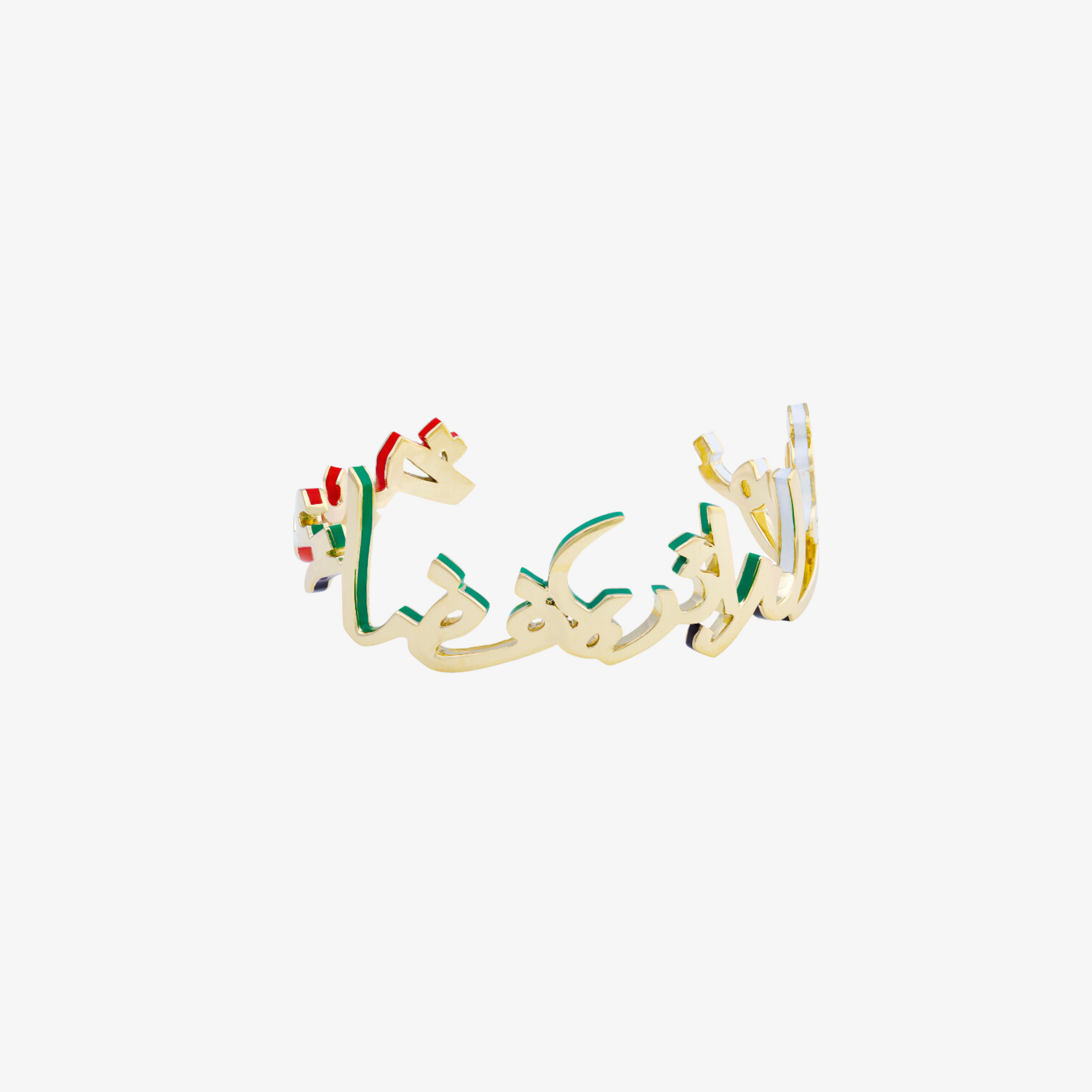 OULA - 18K Gold & Enamel Map Cuff