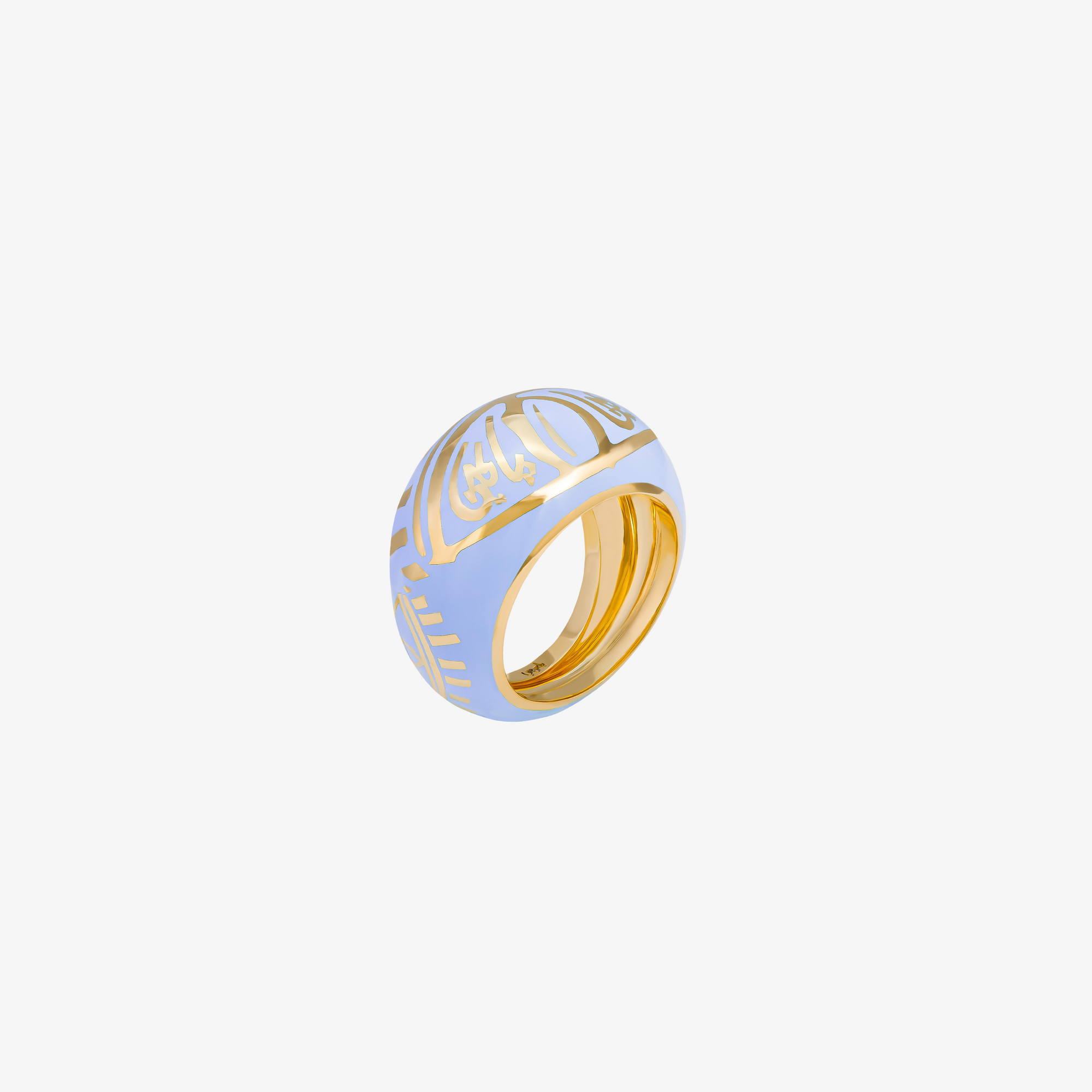 YA EIN - Gold & Enamel "WOW" Ring