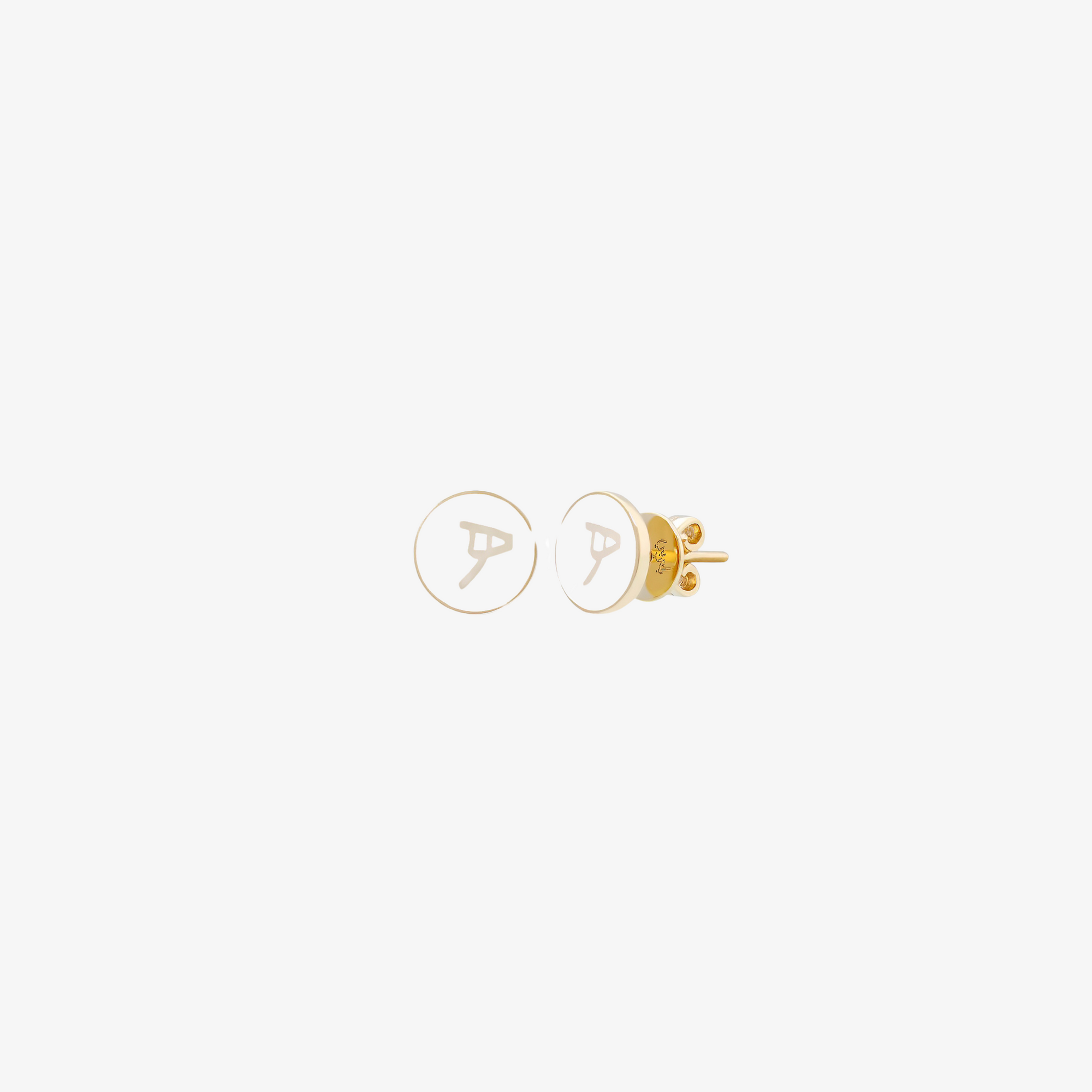 OULA — Gold & Enamel Letter Earrings