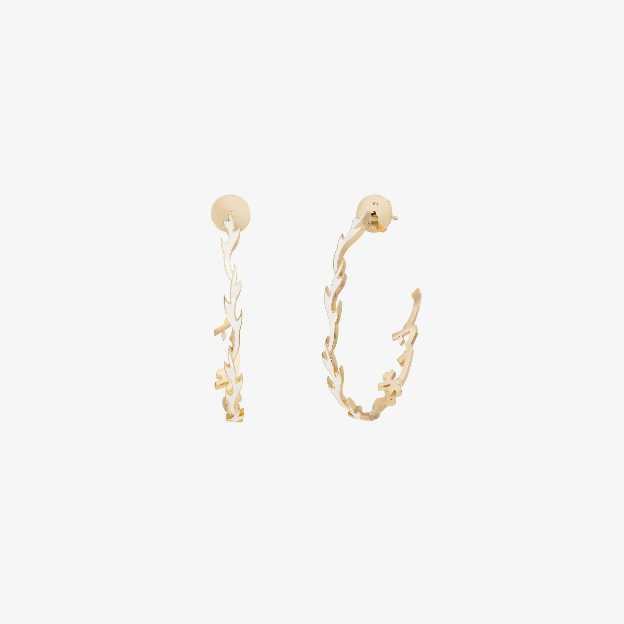 HOBB - Gold & Enamel Hoop Earrings