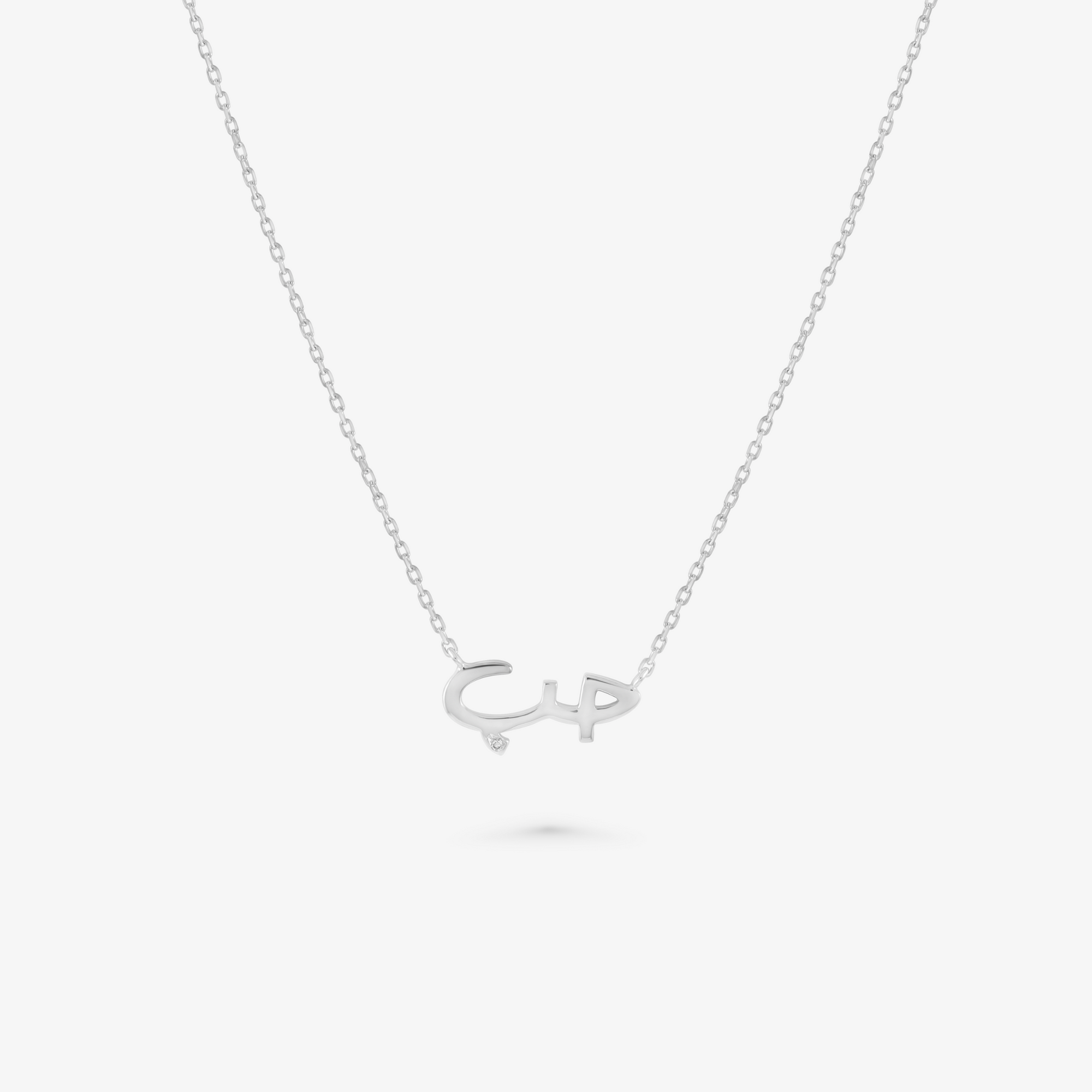 HOBB — 18K Gold & Diamond "Love" Necklace