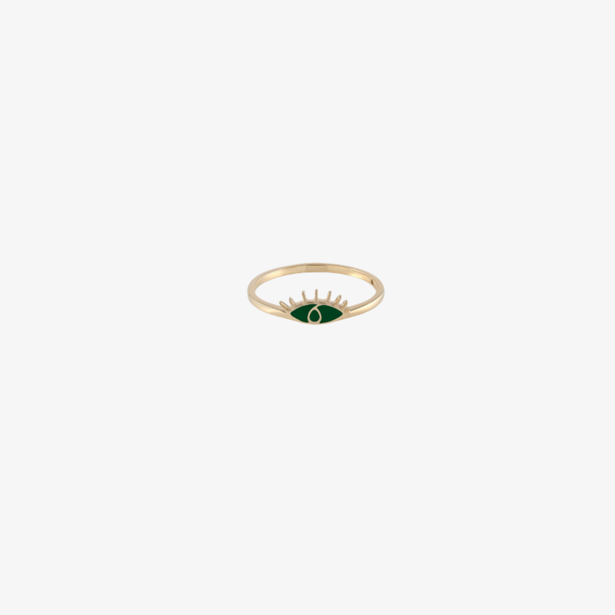 YA EIN - 18K Gold & Enamel Eye Ring