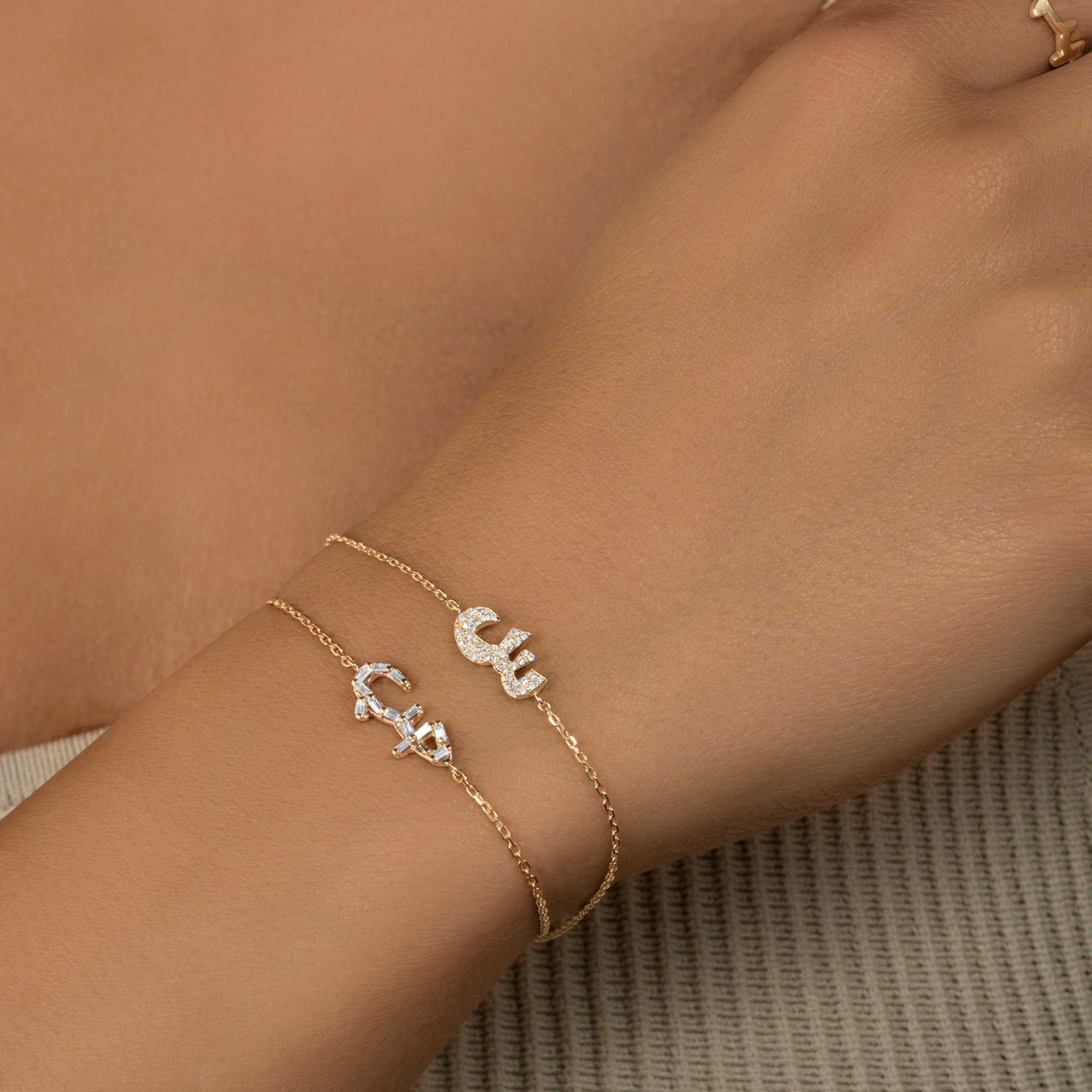 HOBB — Gold & Diamond “Love” Bracelet