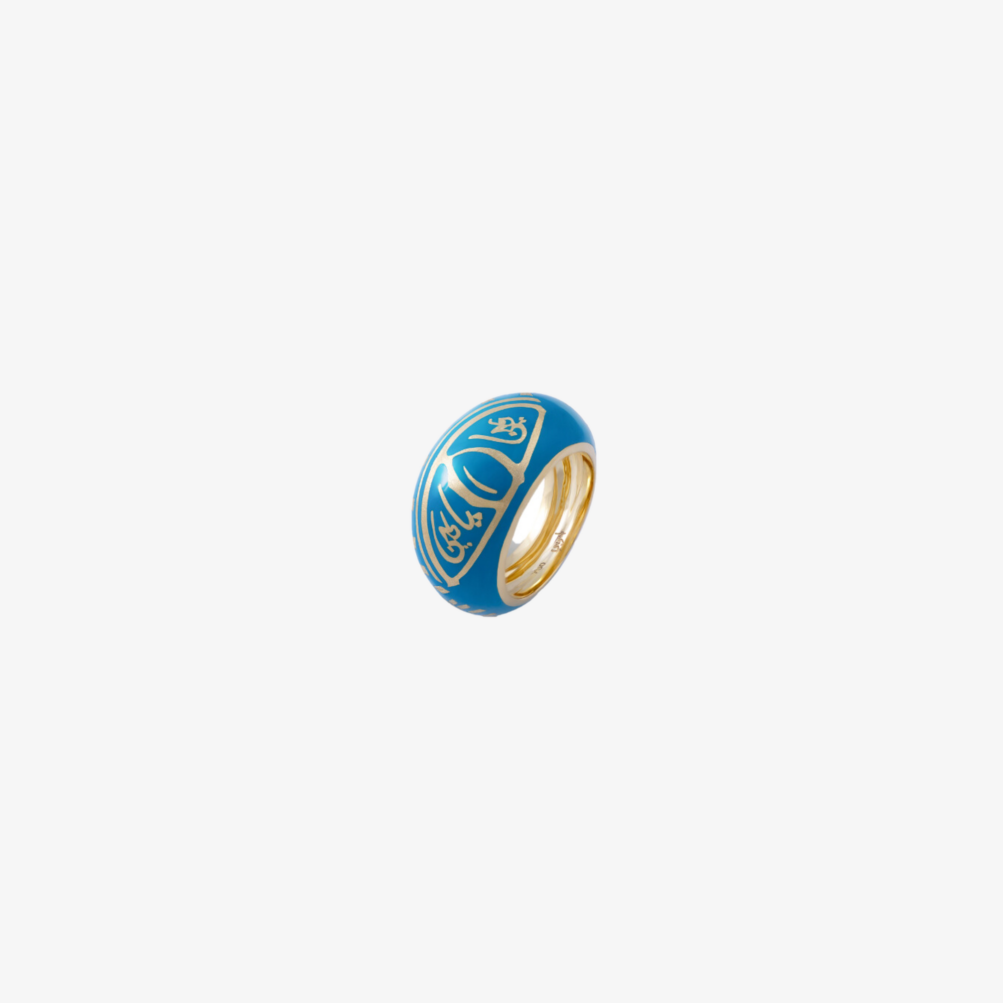 YA EIN - Gold & Enamel "WOW" Ring