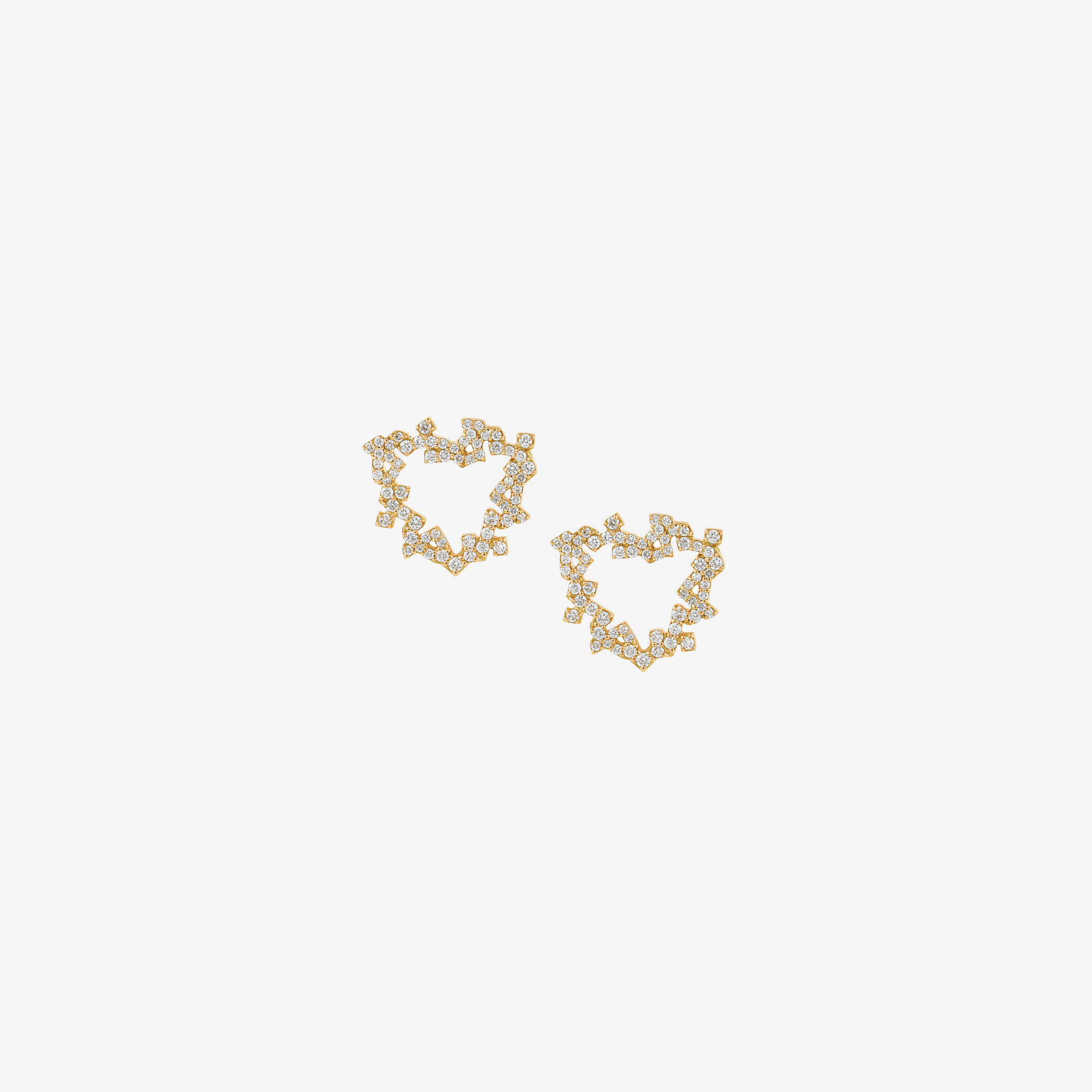 HOBB - Gold & Diamond "Love" Earrings