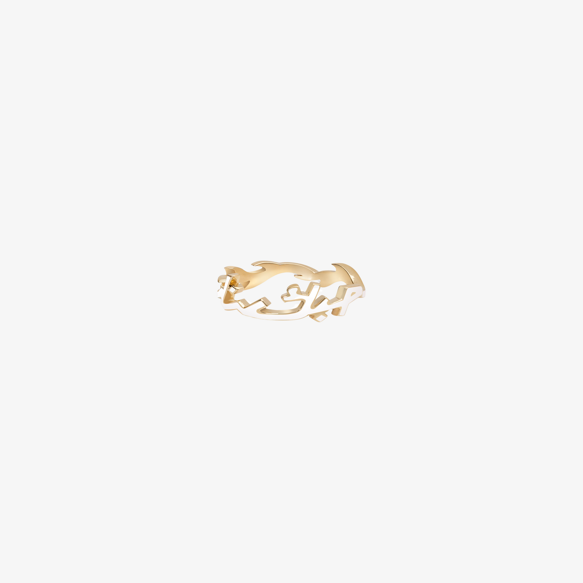 HOBB — 18K Gold & Enamel Ring