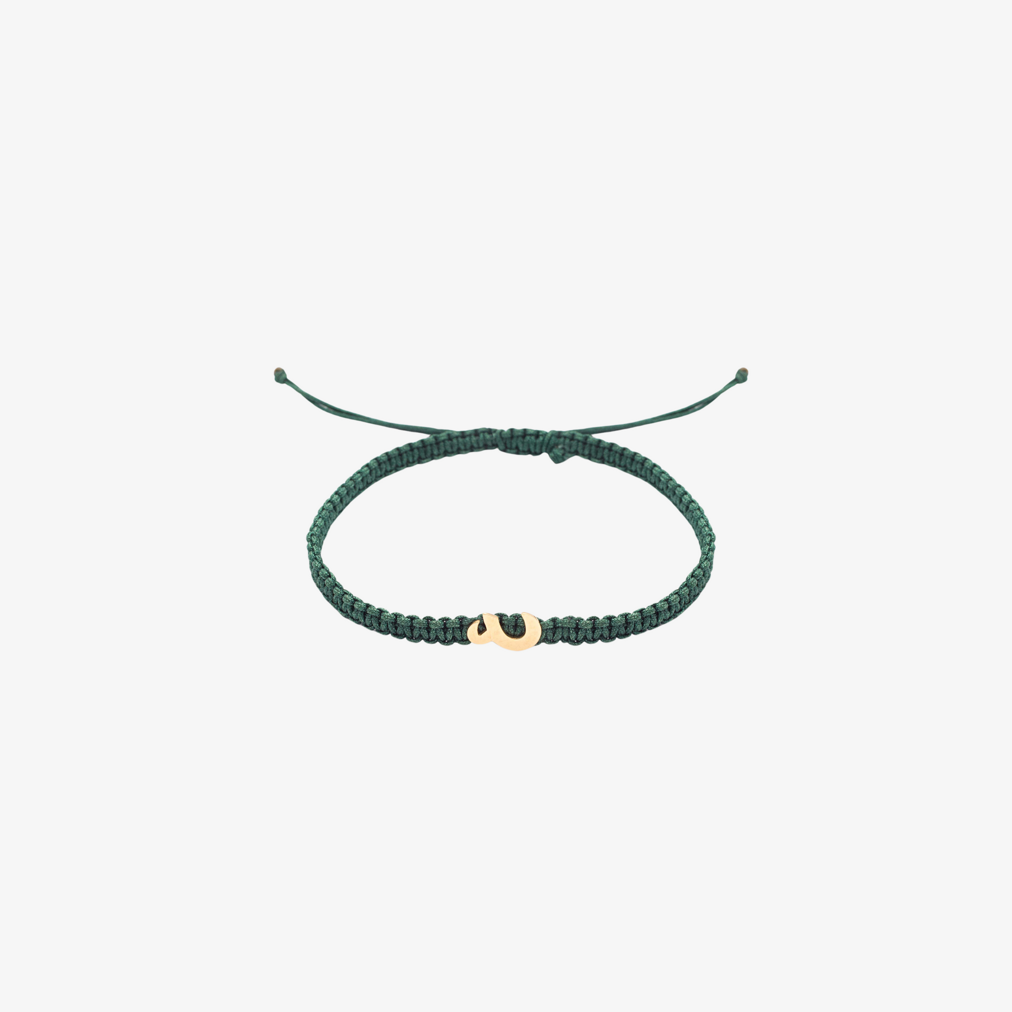 OULA — Gold & Fabric Letter Bracelet