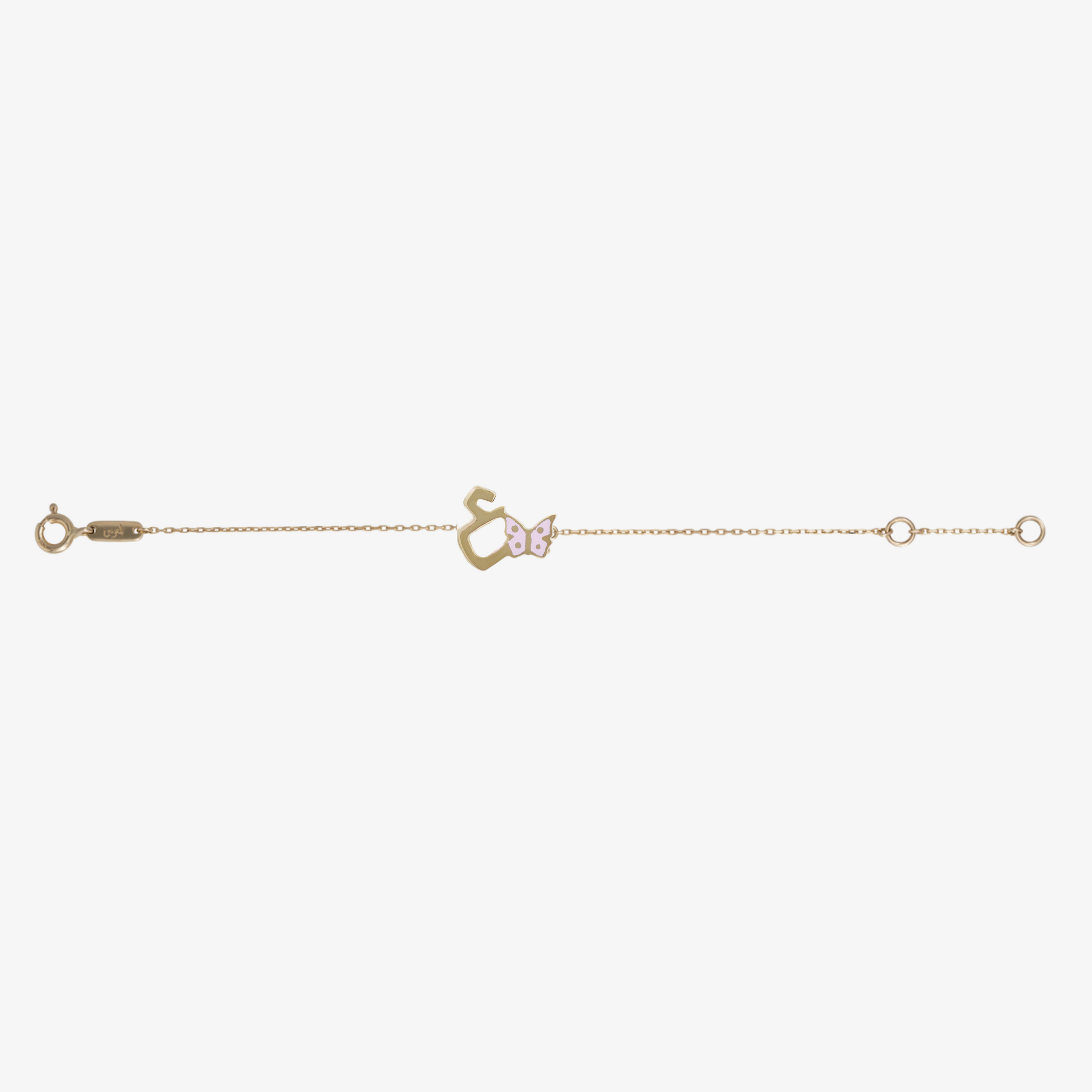TINY BLING - Gold & Enamel Letter Bracelet